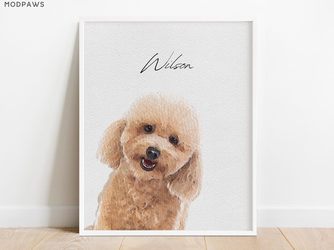 Custom Watercolor Portraits Using Pet Photo Personalized Digital Dog ...