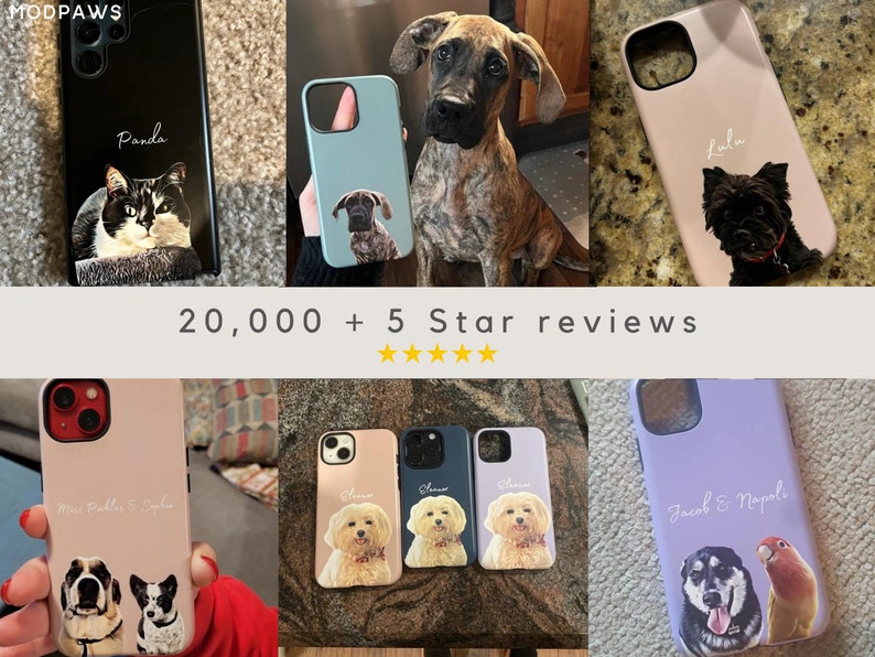 Custom Pet Phone Case Using Pet Photo Name Custom Dog Phone Case Custom Cat Phone Case Personalized Phone Case Drawing Dog Memorial Gift image 10