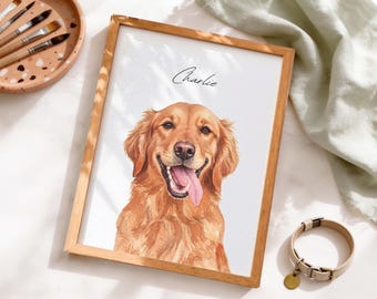 Custom Watercolor Paint Portraits Using Pet Photo Personalized Digital Dog Portraits Cat Portraits Custom Dog Portraits Pet Memorial Art