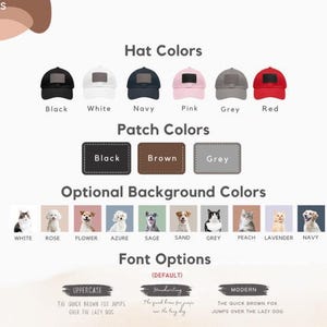 Custom Pet Hat Using Pet Photo Personalized Dog Hat Custom Cat Hat Custom Pet Cap Embroidered Dog Hat Custom Dog Baseball Cap Dog Mom Hat image 7