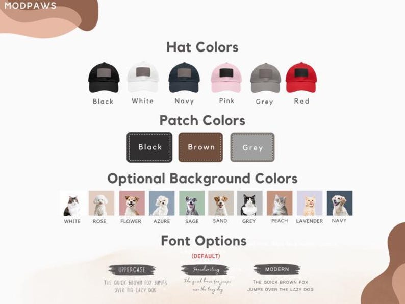 Custom Pet Hat Using Pet Photo Personalized Dog Hat Custom Cat Hat Custom Pet Cap Embroidered Dog Hat Custom Dog Baseball Cap Dog Mom Hat image 7