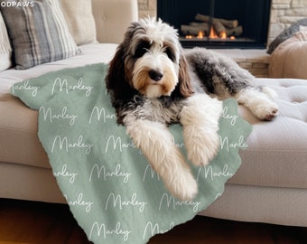 Custom Pet Blanket Using Pet Photo + Name Custom Dog Blanket Personalized Dog Blankets Cat Picture Blanket Pet Photo Blanket Dog Dad Gift