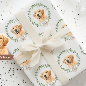 Custom Wrapping Paper Using Pet Photo Personalized Dog Christmas Wrapping Paper Cat Gift Wrapping Pet Gift Wrap Birthday Wrapping Paper