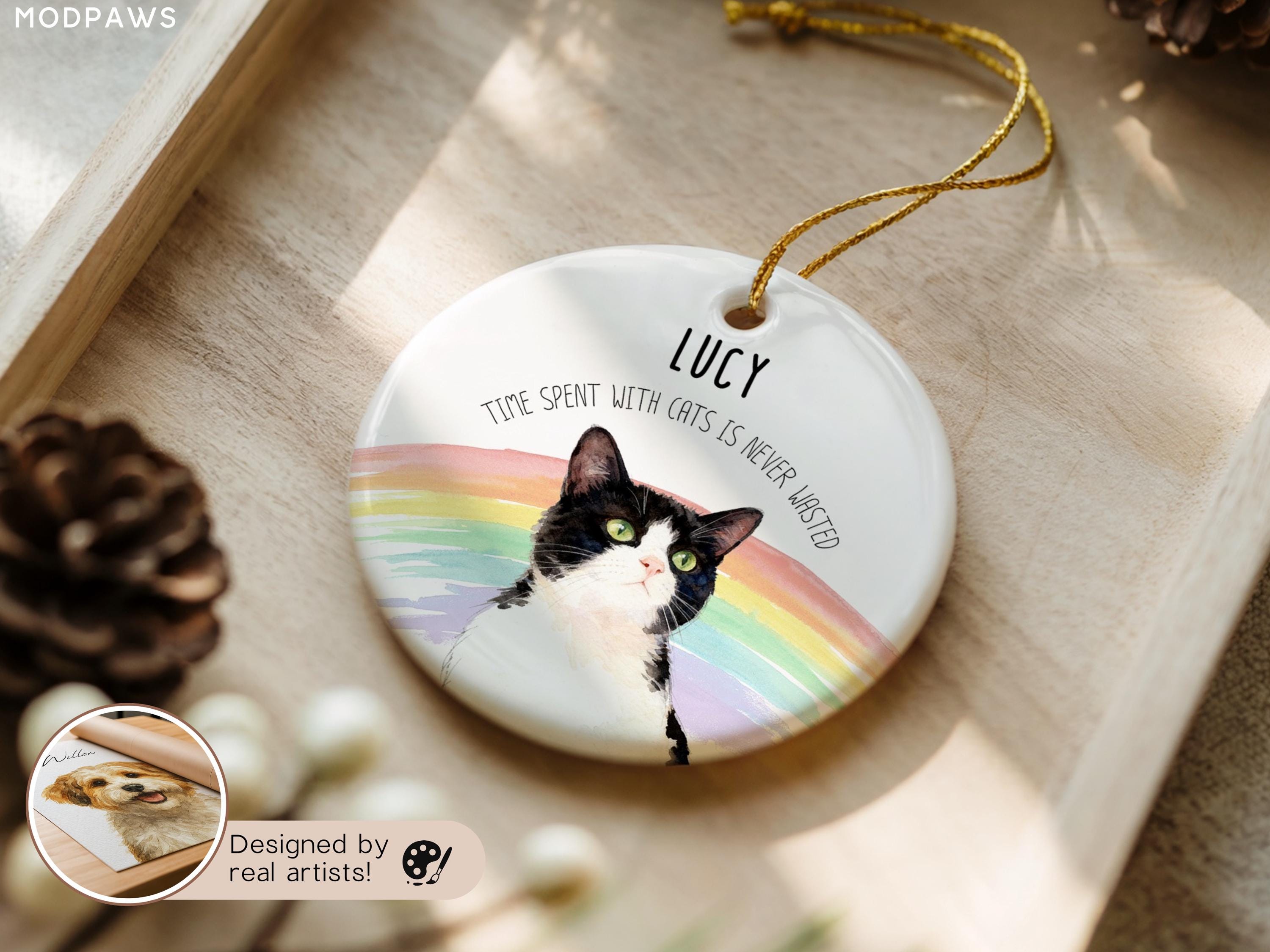 Personalized Pet Memorial Watercolor Ornament From Photo + Name ...