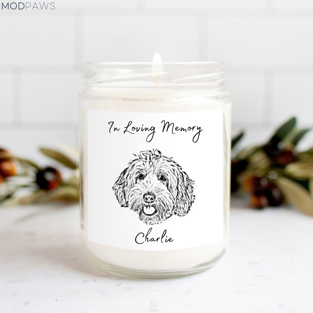 Custom Pet Candle Pet Memorial Gift Dog Memorial Gifts Pet Loss Gifts ...