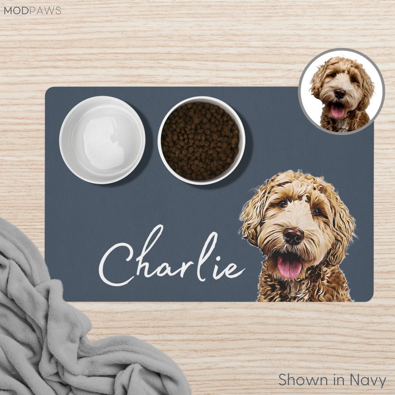 Personalized Dog Mats Using Pet Photo Name Personalized Dog Etsy