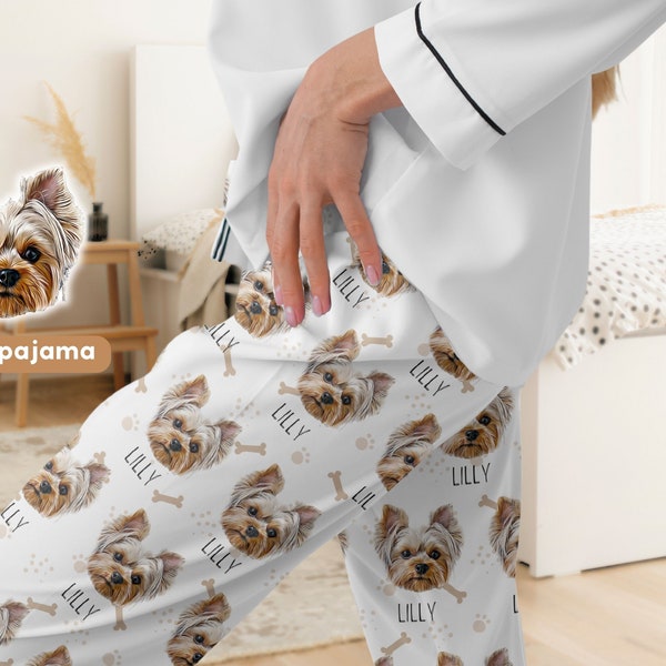 Pyjama personnalisé pour animal de compagnie avec photo et nom de l'animal de compagnie