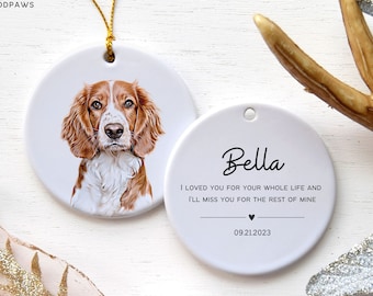 Personalisierter Haustierschmuck mit Foto + Namen - Custom Ornament Weihnachten Hund Ornament Personalisierter Hund Ornament Custom Hund