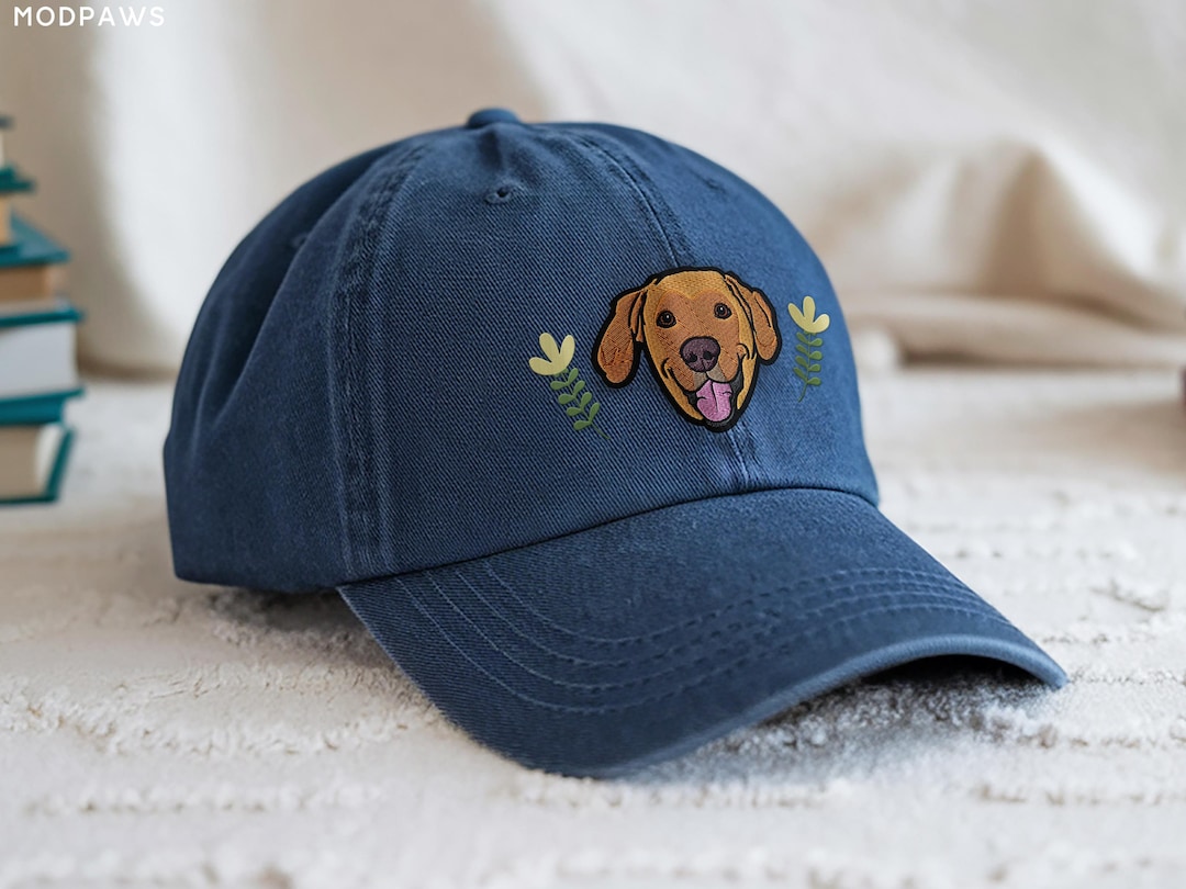 Custom Embroidered Pet Hat - Personalized Dog Or Cat Photo On Baseball Cap, Adjustable, Gift For Pet Lovers - View #10