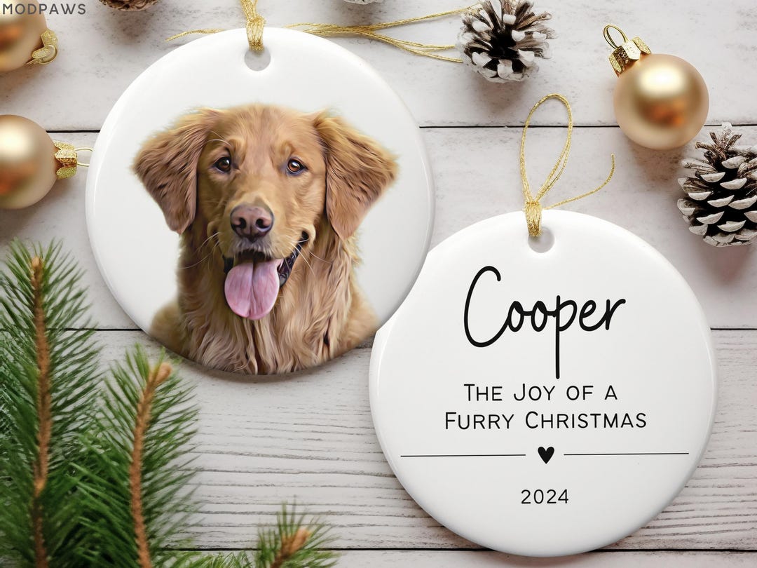 Personalized Pet Watercolor Ornament Using Pet's Photo + Name - Custom ...