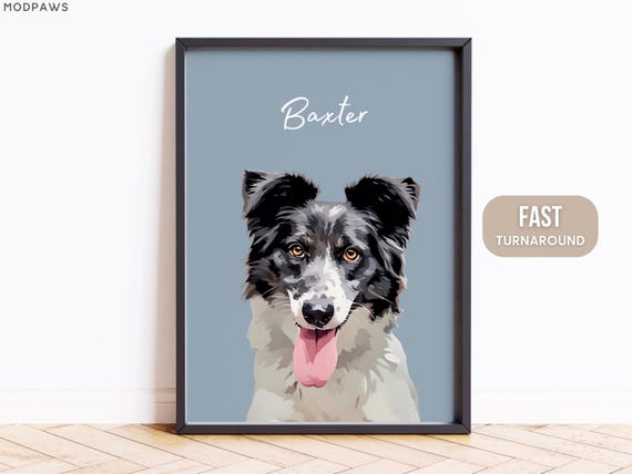 Custom Pet Portraits Using Pet Photo Personalized Digital Dog Portraits Cat Portraits Custom Dog Portraits Custom Pet Art Pet Drawing Poster
