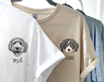 Custom Pet Shirt Pet Photo + Name Custom Dog Shirt Personalized Dog Shirt Custom Dog T Shirts for Humans Custom Cat Shirt