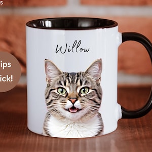 Custom Pet Mug Using Pet Photo + Name Personalized Dog Mug Cat Coffee Cup Customize Pet Mugs Mom Mug Personalized Cat Dad Mug Memorial Gift
