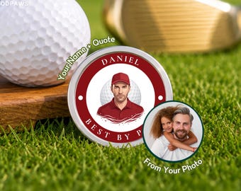 Custom Human Portrait Golf Ball Marker Engraved Stainless Steel Personalized Club Art Keepsake Present