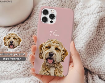 Custom Pet Phone Case Using Pet Photo + Name Custom Dog Phone Case Custom Cat Phone Case Personalized Phone Case Cat iPhone Case