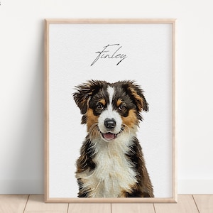 Custom Watercolor Portraits Using Pet Photo Personalized Digital Dog Portraits Cat Portraits Custom Dog Portraits Custom Pet Memorial Art