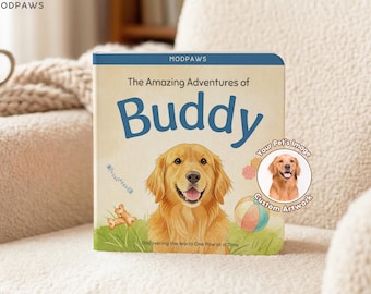 Custom Pet Picture Photo Book Personalized Kids Story Cat Dog Gift Personalized Gifts for Kids Pet Baby Shower Gift Pet Gift for Kids