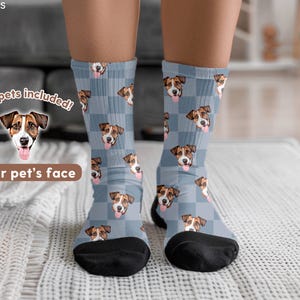 Custom Dog Photo Socks Personalized Pet Socks Custom Cat  Socks Custom Cat Socks Fathers Day Gifts Cat Dad Gift Dog Dad Gifts Dog Face Socks
