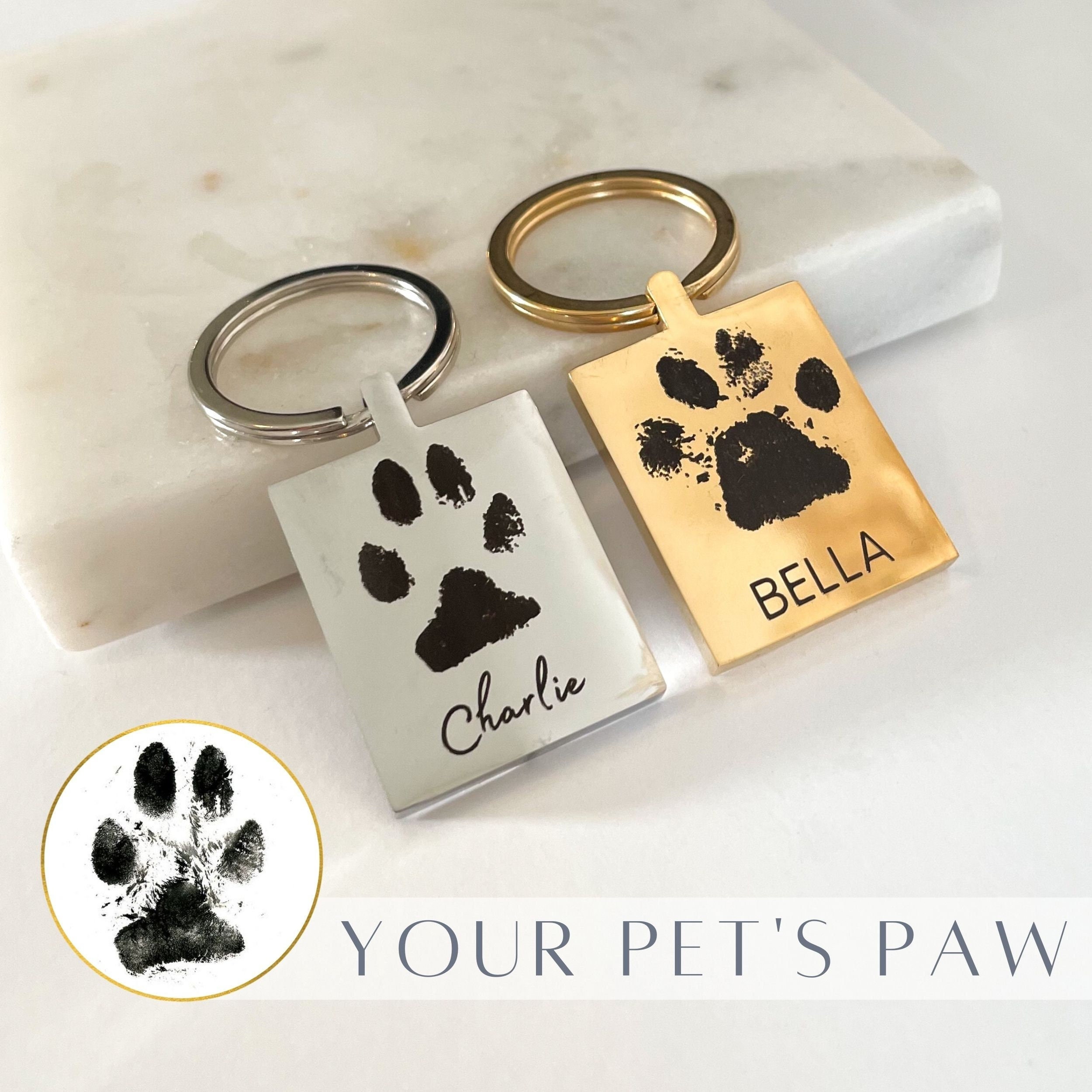 Personalized Name Keychain Any Dog Breed Keyring Stainless Steel Pet