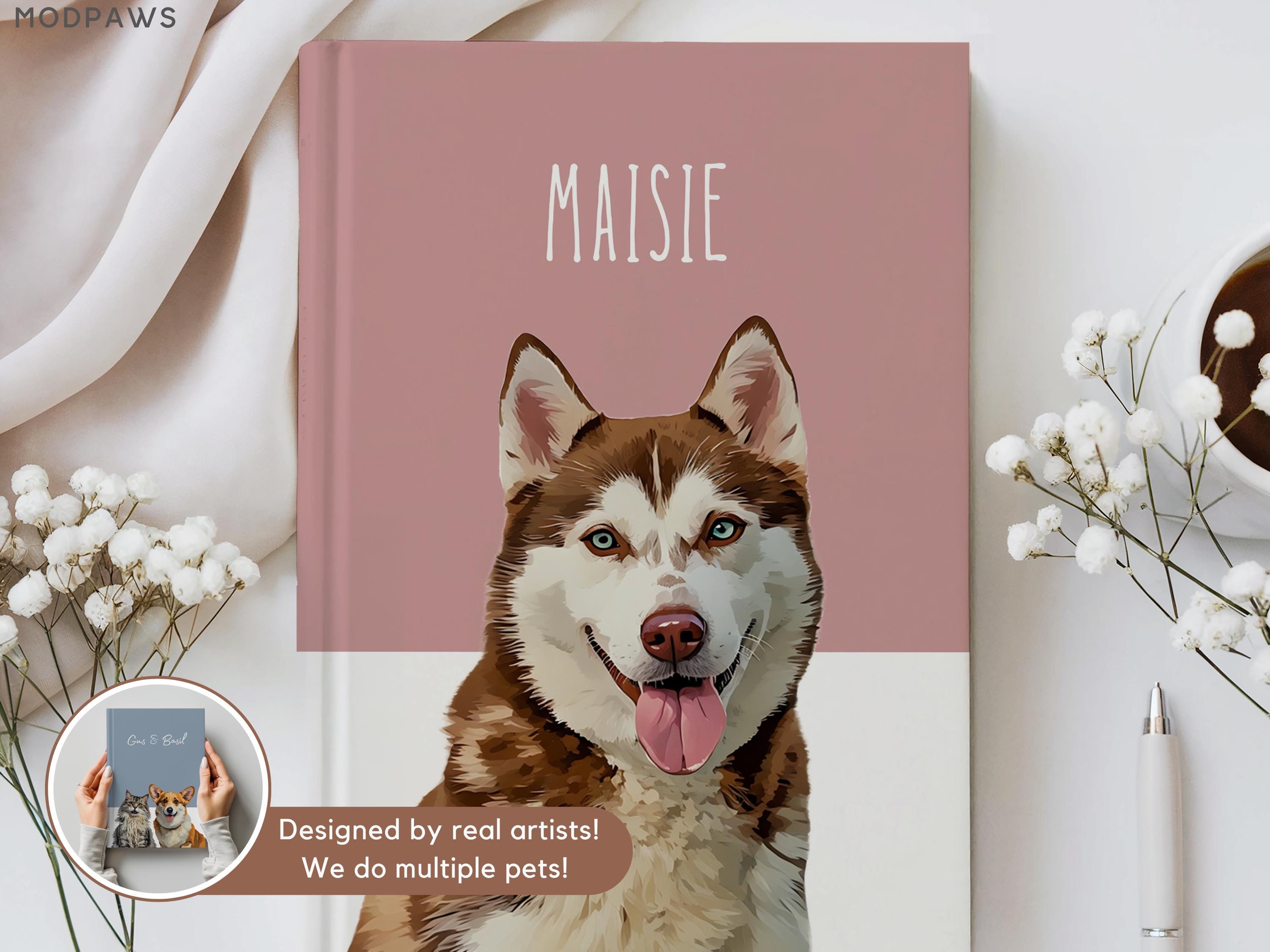 Custom Hardcover Journal With Pet Photo + Name Personalized Dog ...