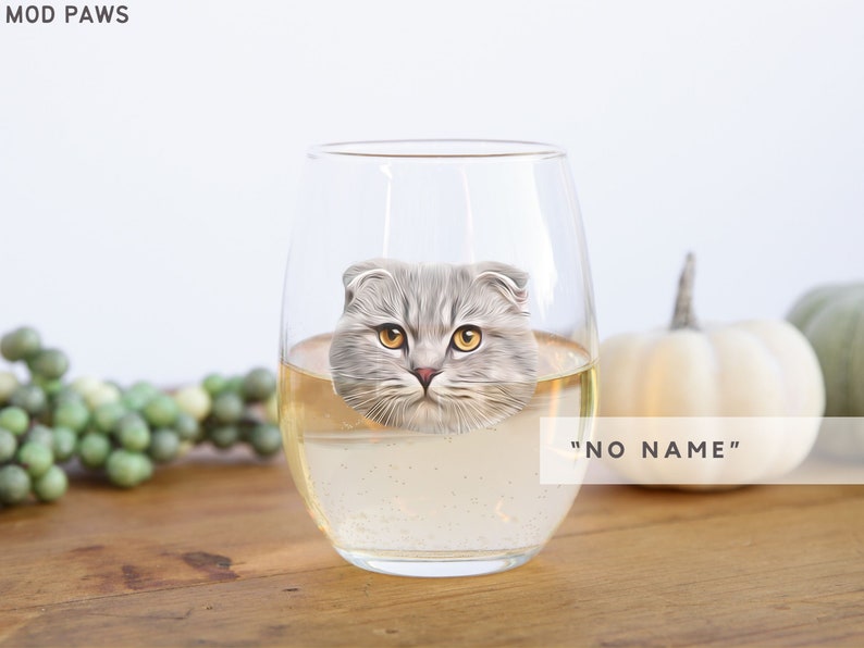 Custom Wine Glasses Using Pet Photo Name Custom Cat Red Wine Glasses Personalized Dog Wine Stemless Glass Custom Pet White Wine Glass image 2