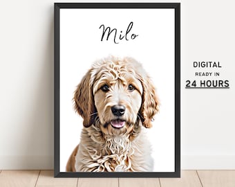 Custom Pet Portrait From Picture Custom Dog Portrait Custom Pet Portrait Pet Memorial Gifts Custom Cat Drawing Custom Cat Paintings