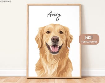 Custom Pet Portrait | Personalized Dog Painting From Photo | Cat Drawing | Pet Lover Gift | Custom Animal Illustration | Pet Memorial Art