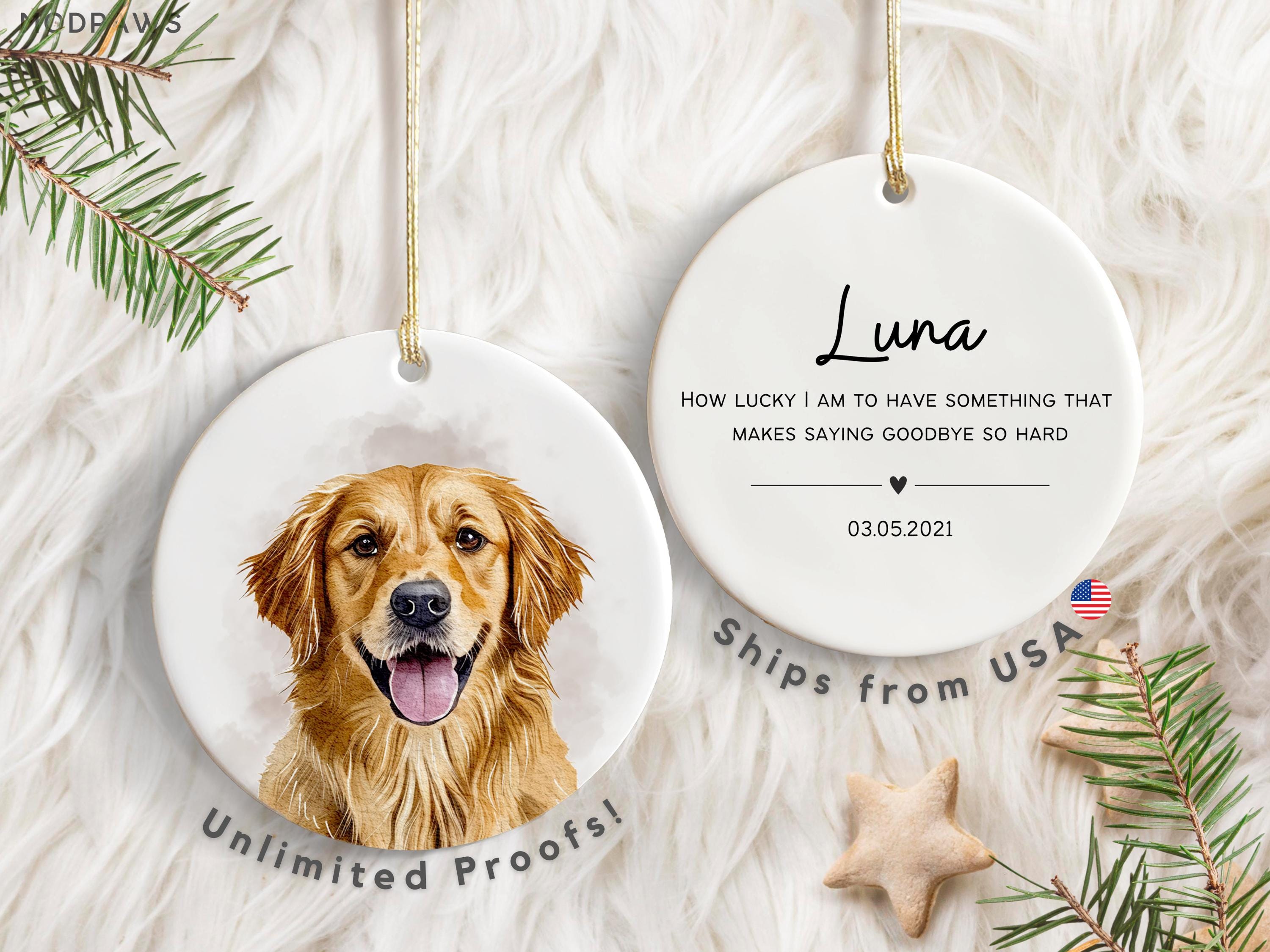 Ornement De Noël Personnalisé Avec Photo De Ton Chien/Chat - Décoration Sapin Céramique - Cadeau Original Pour Maître D'Animal - 4