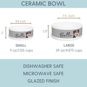 Custom Dog Bowl Using Pet Photo Name Personalized Dog Bowl Personalized Cat Bowl Custom Cat Bowl Personalized Pet Bowls Custom Pet Bowl image 4