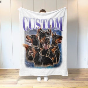 Custom Pet Blanket Using Pet Photo Name Custom Dog Blanket Personalized Dog Blankets Cat Picture Blanket Pet Photo Blanket Dog Dad Gift zdjęcie 1