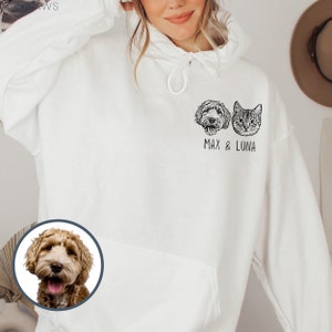 Custom Pet Hoodie Using Pet Photo Name Custom Dog Hoodie Personalized Dog Hoody Custom Dog Custom Pet Hooded image 3