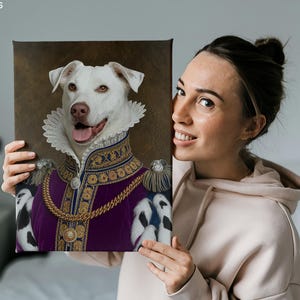Custom Royal Pet Portraits Using Pet Photo Personalized Digital Dog Cat Pet Custom Pet Art Personalized King or Queen Pet Art Royalty image 7