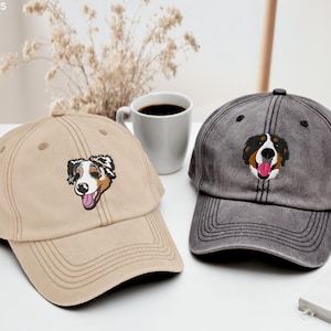 Custom EMBROIDERED Pet Hat Using Pet Photo Personalized Dog Hat Custom Cat Hat Custom Pet Cap Dog Hat Custom Dog Baseball Cap Father's Day