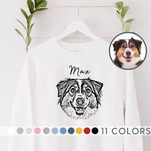 Custom Pet Sweaters Using Pet Photo Name Custom Dog Sweaters Personalized Dog Sweater Custom Dog Sweatshirt Custom Cat Sweater Pet Sweater image 1