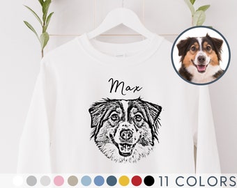 Personalisierter Haustier-Pullover mit Haustierfoto + Name Personalisierter Hunde-Pullover Personalisierter Hunde-Pullover Individuelles Hunde-Sweatshirt Individueller Katzen-Pullover Haustier-Pullover