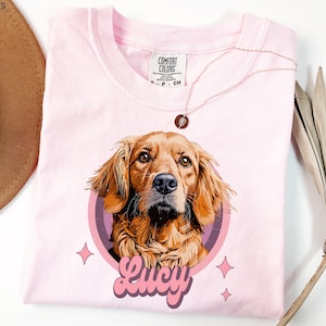Custom Comfort Colors Vintage Pet Shirt Pet Photo + Name Custom Dog Bootleg Shirt Custom Pet  T Shirts Cat Bootleg Shirt 90&#39;s Tee
