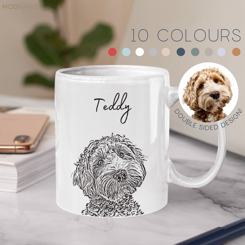 Custom Pet Mug Using Pet Photo.