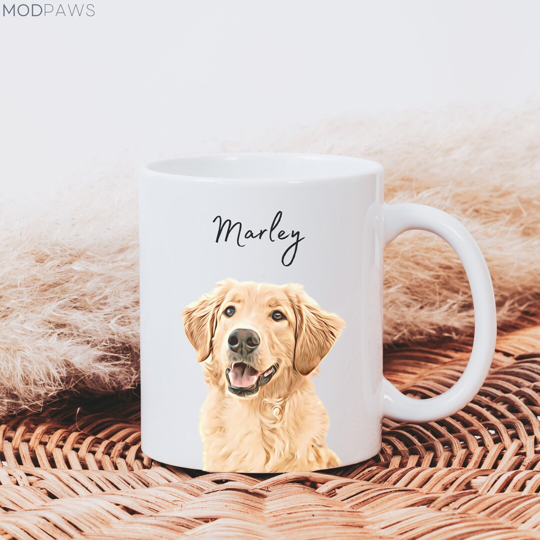 Custom Pet Mug Using Pet Photo Name Custom Dog Mug Dog Coffee Cup