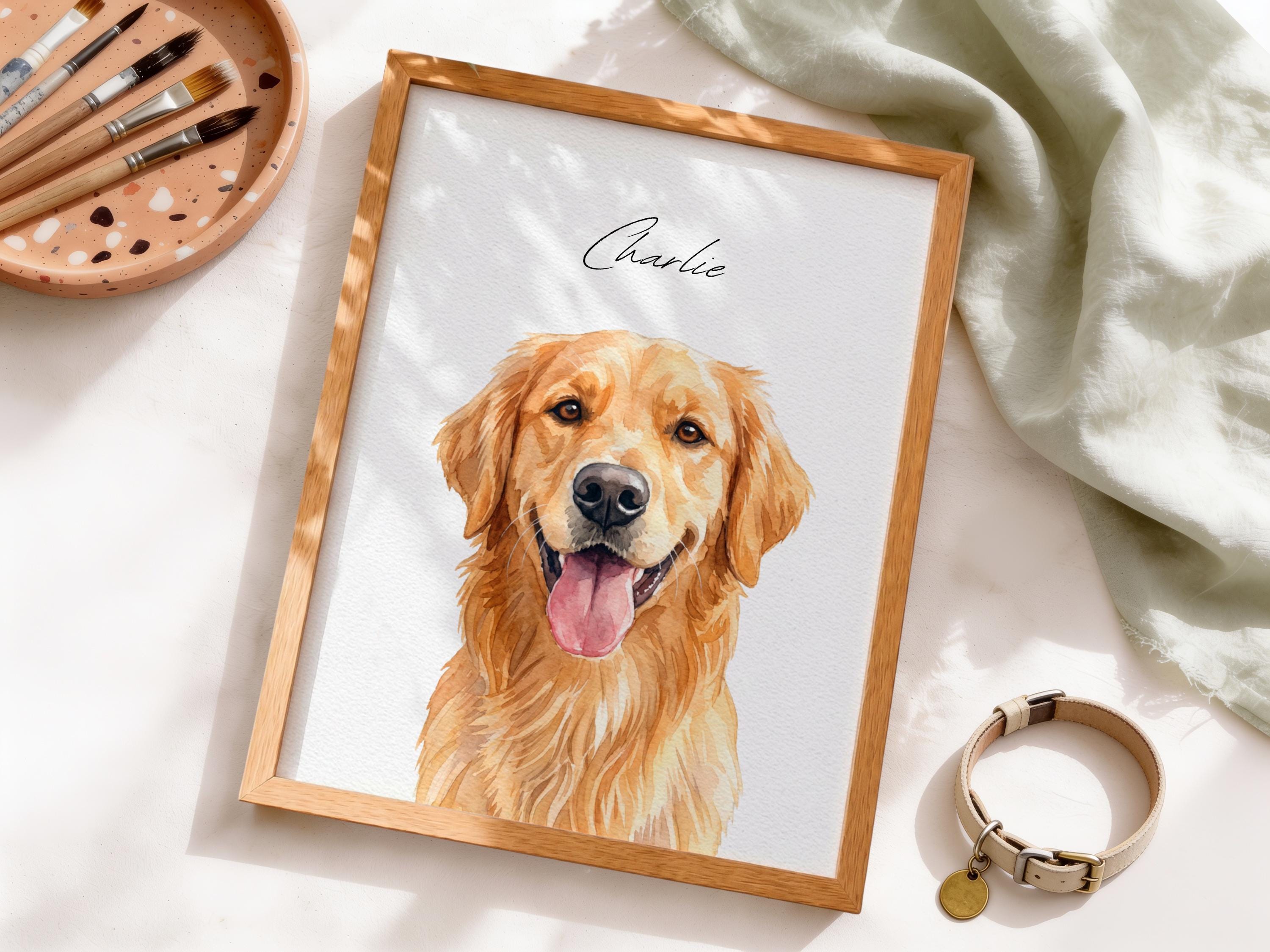 Custom Watercolor Paint Portraits Using Pet Photo Personalized Digital Dog Portraits Cat Portraits Custom Dog Portraits Pet Memorial Art