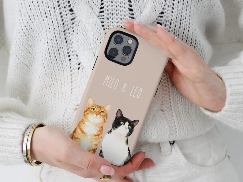 Custom Pet Phone Case Using Pet Photo + Name Custom Dog Phone Case Custom Cat Phone Case Personalized Phone Case Cat iPhone Case image 17