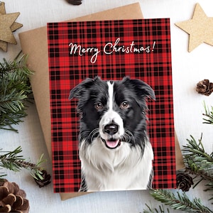 Tarjeta de felicitación personalizada con retrato de mascota Tarjeta de felicitación de perro personalizada Tarjetas de Navidad personalizadas Tarjetas de agradecimiento personalizadas Tarjetas de cumpleaños de gato