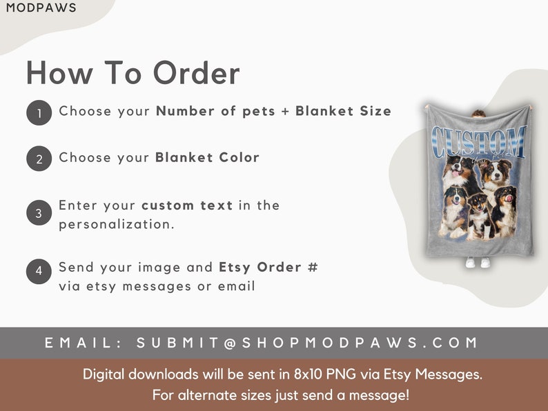 Custom Pet Blanket Using Pet Photo Name Custom Dog Blanket Personalized Dog Blankets Cat Picture Blanket Pet Photo Blanket Dog Dad Gift zdjęcie 6