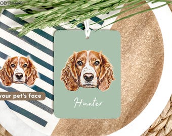 Ambientadores de coche personalizados para mascotas Ambientadores de coche personalizados con foto de perro Fragancia para gato Ambientador personal para coche Black Ice Aroma a pino para coche nuevo