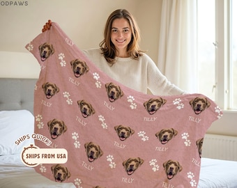 Manta personalizada para mascotas con foto y nombre de mascota Manta personalizada para perro Mantas personalizadas para perro Manta con foto de gato Manta con foto de mascota Regalo para papá perro