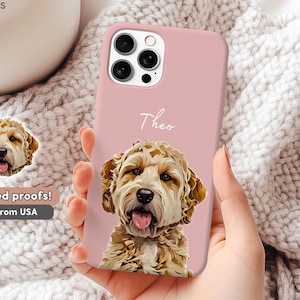Coque de téléphone personnalisée pour animal de compagnie avec photo et nom de l'animal de compagnie Coque de téléphone personnalisée pour chien Coque de téléphone personnalisée chat Coque de téléphone personnalisée Coque iPhone chat