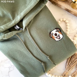 Sweat à capuche brodé personnalisé avec photo de l'animal de compagnie + nom Sweat à capuche personnalisé pour chien Sweat à capuche personnalisé pour chien Sweat à capuche personnalisé pour animal de compagnie