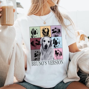 Custom Comfort Colors Pet Shirt Pet Photos + Name Custom Dog Shirt Personalized Shirt Custom T Shirts for Humans Cat Shirt Collage Shirt