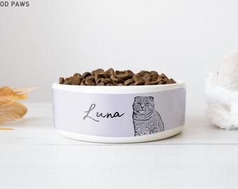 Custom Dog Bowl Using Pet Photo + Name Personalized Dog Bowl Personalized Cat Bowl Custom Cat Bowl Personalized Pet Bowls Custom Pet Bowl