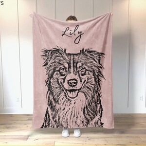 Personalisierte Haustierdecke mit Haustierfoto + Name Personalisierte Hundedecke Personalisierte Hundedecke Katzenbilddecke Haustier Fotodecke Hund Papa Geschenk