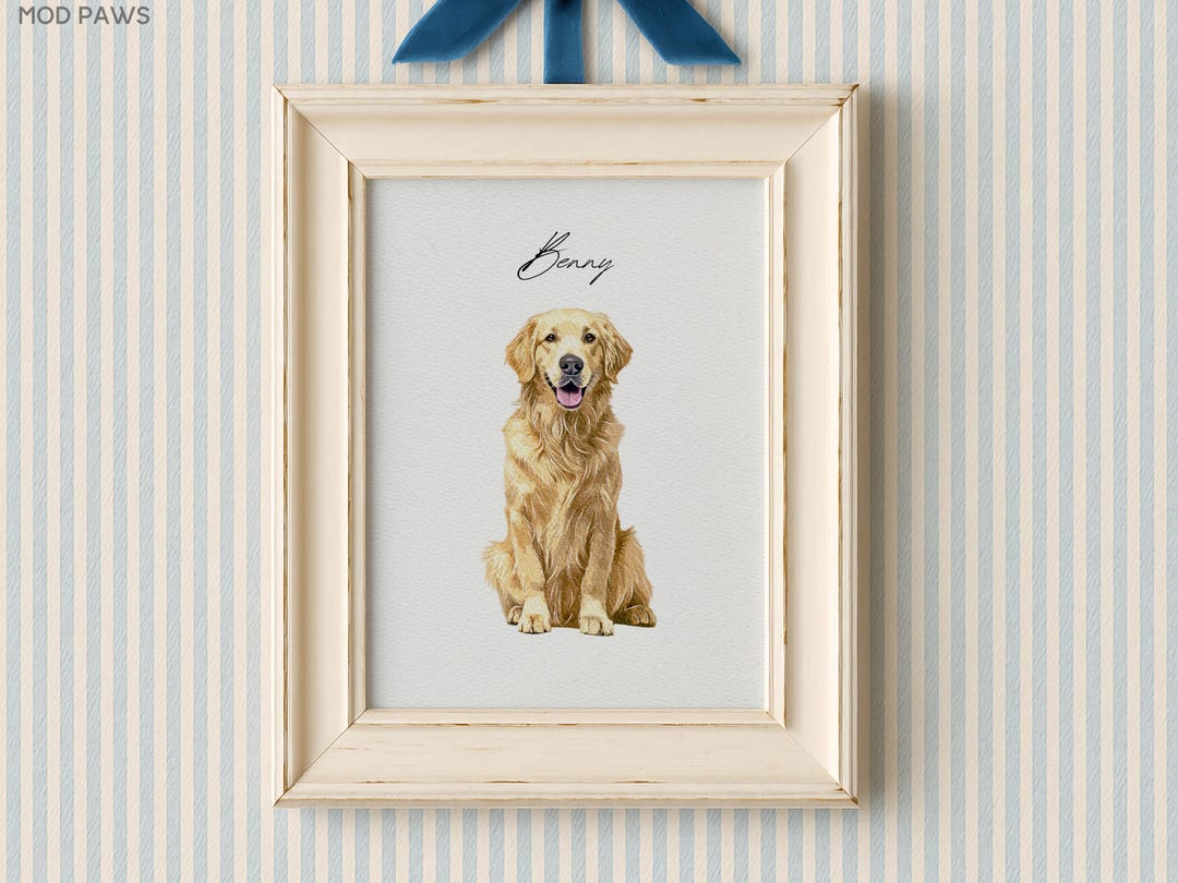 Custom Watercolor Portraits Using Pet Photo Personalized Digital Dog ...